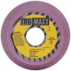 Tru-Maxx - 5" Diam, 1-1/4" Hole Size, 1-3/4" Overall Thickness, 60 Grit, Type 11 Tool & Cutter Grinding Wheel - Medium Grade, Aluminum Oxide, J Hardness, 4,585 RPM - Industrial Tool & Supply