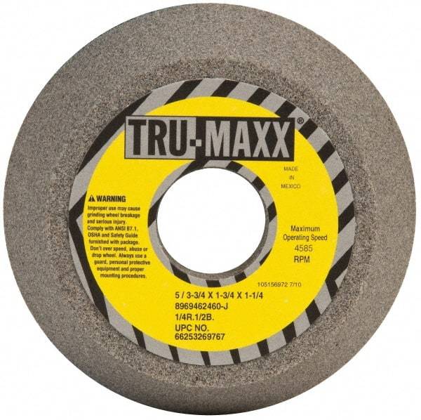 Tru-Maxx - 5" Diam, 1-1/4" Hole Size, 1-3/4" Overall Thickness, 60 Grit, Type 11 Tool & Cutter Grinding Wheel - Medium Grade, Aluminum Oxide, J Hardness, 4,585 RPM - Industrial Tool & Supply