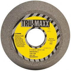 Tru-Maxx - 5" Diam, 1-1/4" Hole Size, 1-3/4" Overall Thickness, 60 Grit, Type 11 Tool & Cutter Grinding Wheel - Medium Grade, Aluminum Oxide, J Hardness, 4,585 RPM - Industrial Tool & Supply