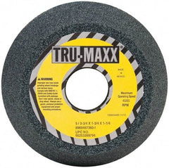Tru-Maxx - 5" Diam, 1-1/4" Hole Size, 1-3/4" Overall Thickness, 60 Grit, Type 11 Tool & Cutter Grinding Wheel - Medium Grade, Aluminum Oxide, I Hardness, 4,585 RPM - Industrial Tool & Supply