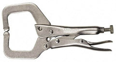 Paramount - 11" OAL C-Clamp Locking Pliers - 2-5/8" Jaw Depth, 3-3/8" Jaw Opening, Standard Handle - Industrial Tool & Supply