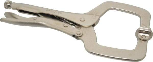 Paramount - 11" OAL C-Clamp Locking Pliers - 2-5/8" Jaw Depth, 3-3/8" Jaw Opening, Standard Handle - Industrial Tool & Supply