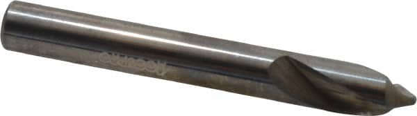 Accupro - 8mm Body Diam, 90°, 63mm OAL, Solid Carbide Spotting Drill - Industrial Tool & Supply