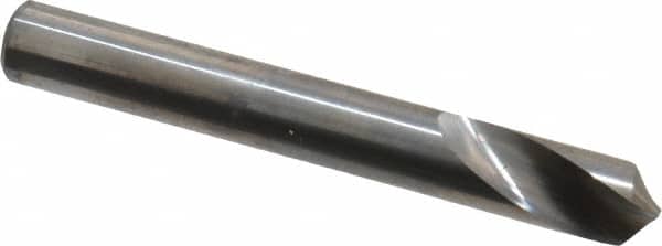 Accupro - 8mm Body Diam, 120°, 63mm OAL, Solid Carbide Spotting Drill - Industrial Tool & Supply