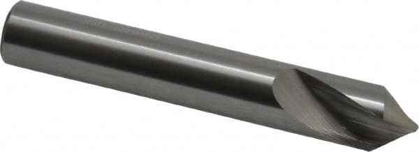 Accupro - 12mm Body Diam, 90°, 76mm OAL, Solid Carbide Spotting Drill - Industrial Tool & Supply