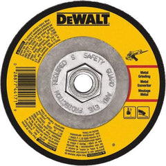 DeWALT - 24 Grit, 9" Wheel Diam, 1/4" Wheel Thickness, Type 27 Depressed Center Wheel - Aluminum Oxide, Resinoid Bond, 6,600 Max RPM - Industrial Tool & Supply