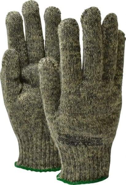 PRO-SAFE - Size M (8), ANSI Cut Lvl 4, ATA/Steel Cut Resistant Gloves - Knit Wrist, Green, Paired - Industrial Tool & Supply
