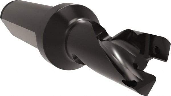 Allied Machine and Engineering - Series 15, 15 to 16mm Diam, 3/4" Diam Straight Shank with Flange, Helical Flute Spade Drill - 11/16" Max Depth, 1-3/4" Body Length, 3-25/32" OAL, Short Length, Through Coolant - Industrial Tool & Supply