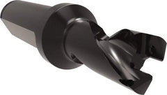 Allied Machine and Engineering - Series 15, 15 to 16mm Diam, 3/4" Diam Straight Shank with Flange, Helical Flute Spade Drill - 11/16" Max Depth, 1-3/4" Body Length, 3-25/32" OAL, Short Length, Through Coolant - Industrial Tool & Supply