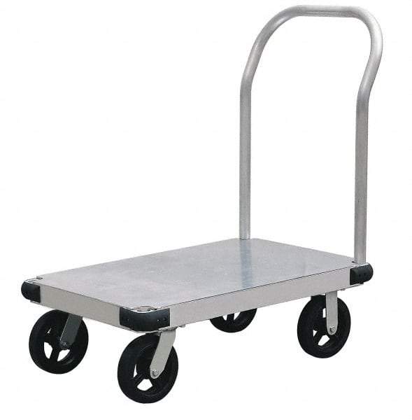 Value Collection - 2,000 Lb Capacity Aluminum Platform Truck - Aluminum Deck, 24" OAW - Industrial Tool & Supply