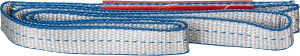 Lift-All - 3' Long x 1" Wide, 3,200 Lb Vertical Capacity, 1 Ply, Polyester Web Sling - 2,500 Lb Choker Capacity - Industrial Tool & Supply