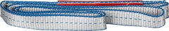 Lift-All - 3' Long x 1" Wide, 3,200 Lb Vertical Capacity, 1 Ply, Polyester Web Sling - 2,500 Lb Choker Capacity - Industrial Tool & Supply