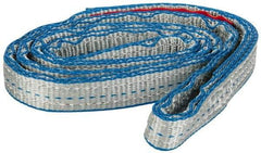 Lift-All - 3' Long x 1" Wide, 6,200 Lb Vertical Capacity, 2 Ply, Polyester Web Sling - 4,900 Lb Choker Capacity - Industrial Tool & Supply