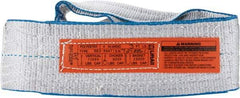 Lift-All - 3' Long x 4" Wide, 11,500 Lb Vertical Capacity, 2 Ply, Polyester Web Sling - 9,200 Lb Choker Capacity - Industrial Tool & Supply