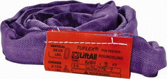 Lift-All - 3' Long x 3" Wide, 2,600 Lb Vertical Capacity, Polyester Web Sling - 2,100 Lb Choker Capacity, 5/8" Diam Chain, Purple - Industrial Tool & Supply