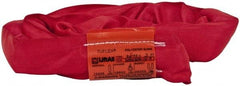 Lift-All - 3' Long x 3" Wide, 13,200 Lb Vertical Capacity, Polyester Web Sling - 10,600 Lb Choker Capacity, 1-3/8" Diam Chain, Red - Industrial Tool & Supply