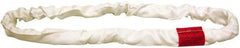 Lift-All - 9' Long x 2-1/8" Wide, Polyester Web Sling - 13,400 Lb Choker Capacity, 1-3/8" Diam Chain, White - Industrial Tool & Supply