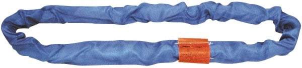 Lift-All - 9' Long x 2-5/8" Wide, Polyester Web Sling - 17,000 Lb Choker Capacity, 1-3/4" Diam Chain, Blue - Industrial Tool & Supply