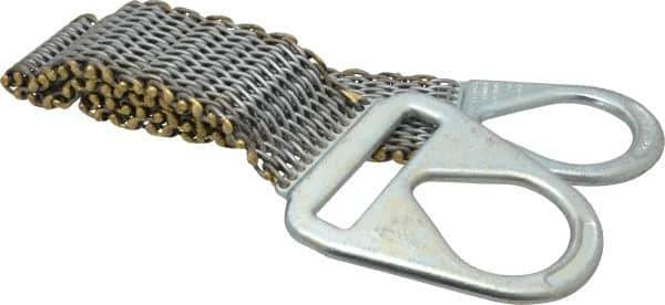 Lift-All - 4' Long x 4" Wide, 4,800 Lb Vertical Capacity, Steel Web Sling - 4,800 Lb Choker Capacity - Industrial Tool & Supply