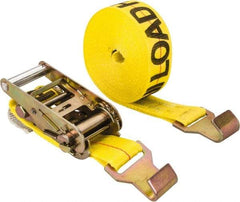 Lift-All - 27' Long x 2" Wide, 1,600 Lb Basket Capacity, 1,600 Lb Vertical Capacity, Polyester Web Sling - Yellow - Industrial Tool & Supply