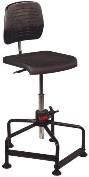 Lyon - Adjustable Chair - Polyurethane Seat, Black - Industrial Tool & Supply