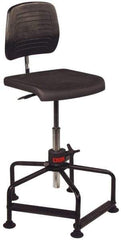 Lyon - Adjustable Chair - Polyurethane Seat, Black - Industrial Tool & Supply