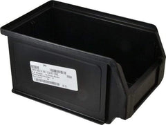 SSI Schaefer - 11 Lb. Load Capacity, 9-1/4" Deep, Black Polypropylene Hopper Stacking Bin - 4-3/4" High x 5-3/4" Wide x 9-1/4" Long - Industrial Tool & Supply