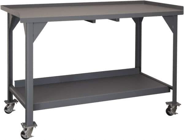 Durham - Roll-Around Workbench Mobile Work Bench - Steel, Gray, 60" Long x 30" Deep x 39-1/2" High - Industrial Tool & Supply