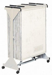 Safco - 29 Inch Wide x 20-1/2 Inch Deep x 54-1/2 Inch High, Steel Vertical Print Storage - Putty, 18 to 42 Inch Clamp Width - Industrial Tool & Supply