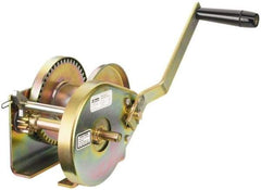 THERN - 2000/850 Lbs. Load Limit Marine Spur Gear Winch - 2,000 Lbs. Line Pull Capacity, 22 Lbs. Force to Lift 1,000 Pounds, 1/4 inch Cable Diameter - Industrial Tool & Supply