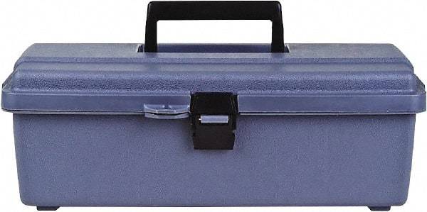 Flambeau - 1 Compartment 1 Tray Utility Tool Box - 13" Wide x 5-3/8" Deep x 4-3/4" High, Copolymer Resin, Gray - Industrial Tool & Supply