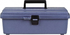 Flambeau - 1 Compartment 1 Tray Utility Tool Box - 13" Wide x 5-3/8" Deep x 4-3/4" High, Copolymer Resin, Gray - Industrial Tool & Supply