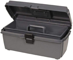 Flambeau - 1 Compartment 1 Tray Utility Tool Box - 14-1/2" Wide x 6-1/8" Deep x 6" High, Copolymer Resin, Gray - Industrial Tool & Supply