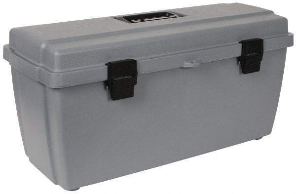 Flambeau - 1 Compartment 1 Tray Utility Tool Box - 20-5/8" Wide x 7-1/2" Deep x 10" High, Copolymer Resin, Gray - Industrial Tool & Supply