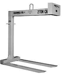 Caldwell - 6,000 Lb Capacity Pallet Lifter - 42" Long x 5" Wide, 4" Eye Thickness, 25" Outside Diameter - Industrial Tool & Supply