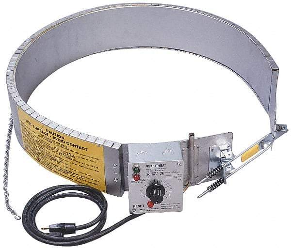 Made in USA - 55 Gallon Water Boil-Off with Thermostat Control - 240 Volt, 12.5 Amps, 70°F to 250°F Thermostat Rating - Industrial Tool & Supply