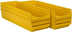 Akro-Mils - 23-5/8" Deep, Yellow Hopper Shelf Bin - 4" High x 8-3/8" Wide x 23-5/8" Long - Industrial Tool & Supply