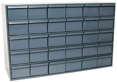 Durham - 30 Drawer, Small Parts Steel Storage Cabinet - 11-3/4" Deep x 33-3/4" Wide x 21-1/8" High - Industrial Tool & Supply