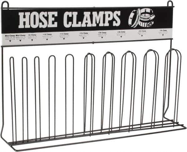 Durham - Blue 10 Post Hose Clamp Rack - 23-1/4" Wide x 15-3/4" High x 5-3/8" Deep - Industrial Tool & Supply