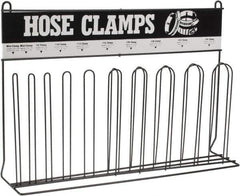 Durham - Blue 10 Post Hose Clamp Rack - 23-1/4" Wide x 15-3/4" High x 5-3/8" Deep - Industrial Tool & Supply