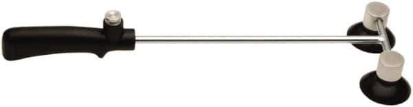 Made in USA - 6 Lb. Capacity Handled Vacuum Lifter - 2-1/8 Inch Diameter Double Cup and 15 Inch Handle Length - Industrial Tool & Supply