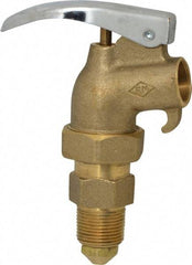 Value Collection - 3/4" NPT Brass Adjustable Drum Faucet - FM Approved, Internal Arrester, Self Closing - Industrial Tool & Supply