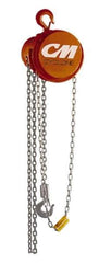 CM - 16,000 Lb Lifting Capacity, 8' Lift Height, Hand Hoist - Made from Chain, 208' Overhaul to Lift 1', 89 Lb Avg Pull to Lift Rated Load, 4 Chains - Industrial Tool & Supply