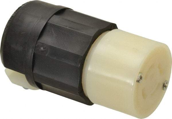 Leviton - 125/250 VAC, 20 Amp, L14-20R Configuration, Industrial Grade, Self Grounding Connector - 1 Phase, 3 Poles, 0.595 to 0.895 Inch Cord Diameter - Industrial Tool & Supply