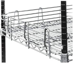 Value Collection - 48" Wide, 4" High, Open Shelving Accessory/Component - Chrome Finish, 1/2" Deep, Use with NuLine Units - Industrial Tool & Supply