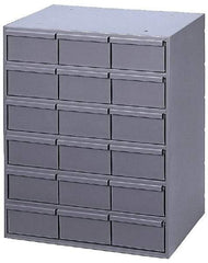 Durham - 18 Drawer, Small Parts Steel Storage Cabinet - 11-5/8" Deep x 17-1/4" Wide x 21-1/4" High - Industrial Tool & Supply