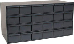 Durham - 24 Drawer, Small Parts Steel Storage Cabinet - 17-1/4" Deep x 33-3/4" Wide x 17" High - Industrial Tool & Supply