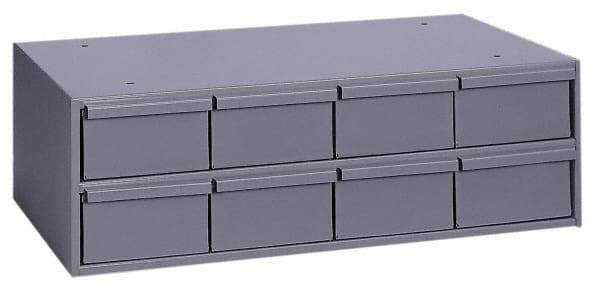 Durham - 8 Drawer, Small Parts Steel Storage Cabinet - 11-5/8" Deep x 22-3/4" Wide x 7-3/8" High - Industrial Tool & Supply
