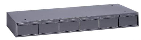 Durham - 6 Drawer, Small Parts Steel Storage Cabinet - 11-5/8" Deep x 33-3/4" Wide x 4" High - Industrial Tool & Supply