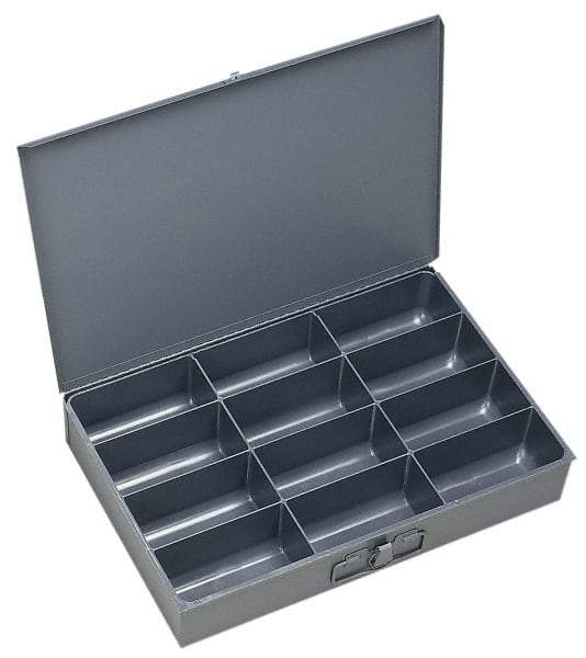 Durham - 12 Compartment Small Steel Storage Drawer - 18 Inches Wide x 12 Inches Deep - Industrial Tool & Supply